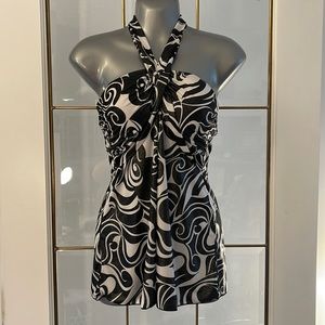 wet seal black and white dress shirt